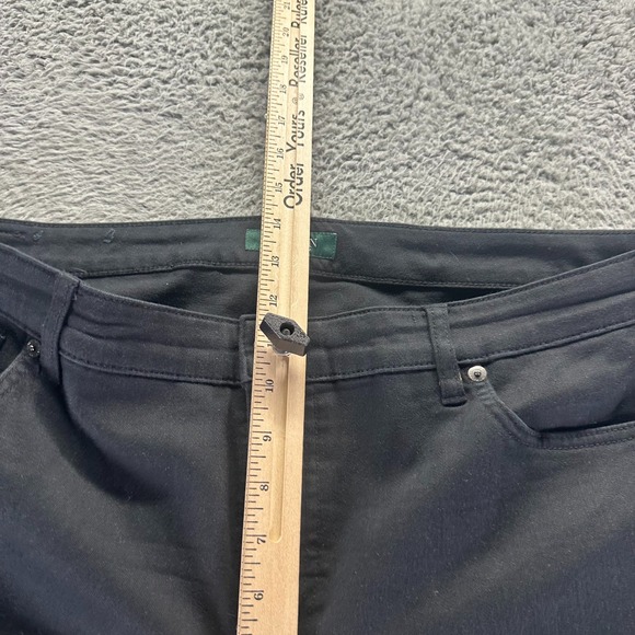 Lauren Ralph Lauren Modern 18 Black Cotton Denim Straight Curvy Stretch Workwear - Picture 3 of 12